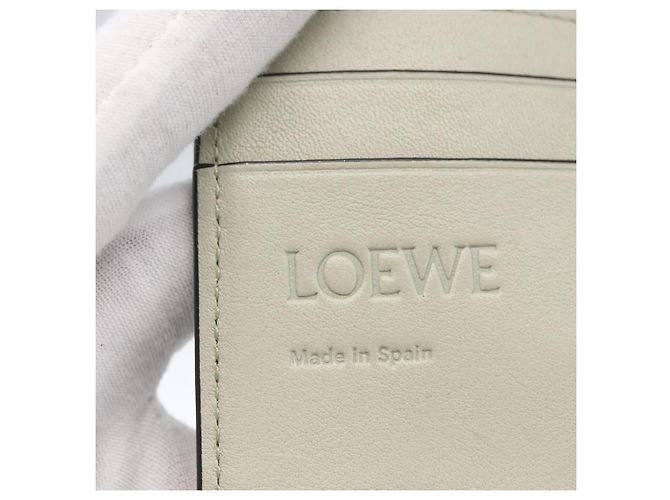 Portafoglio Anagram LOEWE Pelle Blu Argento Auth 166820 - vista 8