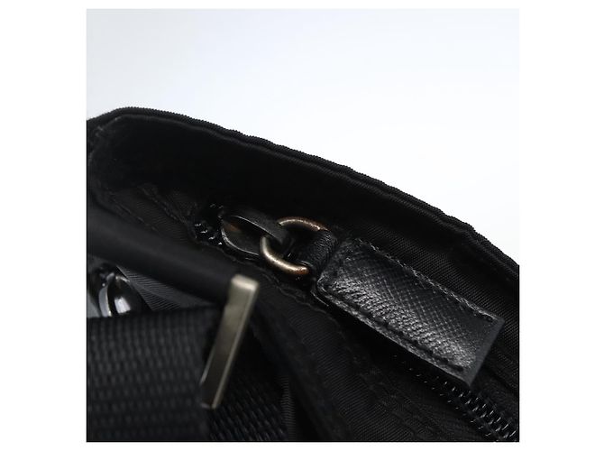 Borsa a Spalla PRADA Nylon Nero Argento Autentica am10762 - vista 10