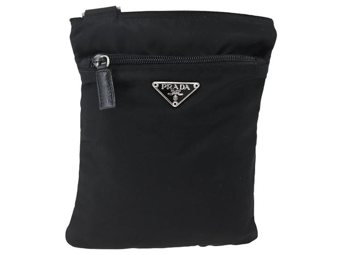 Borsa a Spalla PRADA Nylon Nero Argento Autentica am10762 - vista 13