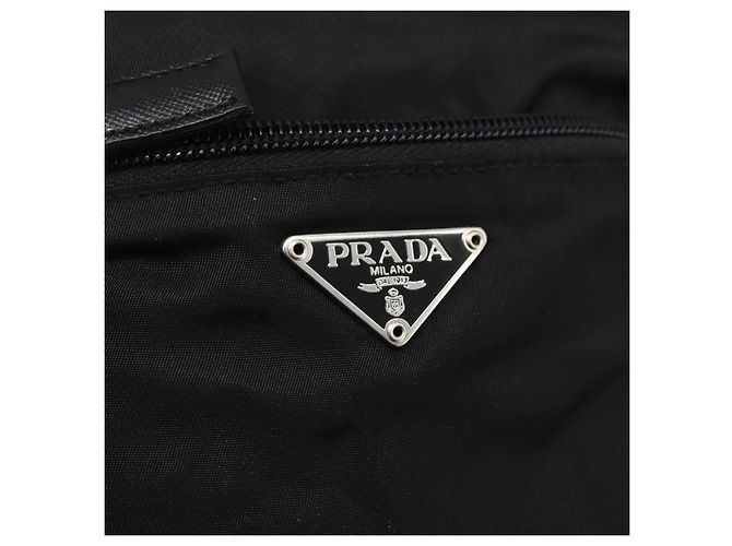 Borsa a Spalla PRADA Nylon Nero Argento Autentica am10762 - vista 18