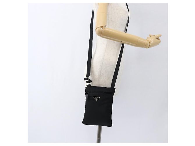 Borsa a Spalla PRADA Nylon Nero Argento Autentica am10762 - vista 23