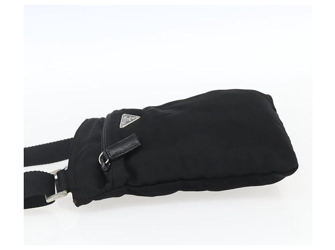 Borsa a Spalla PRADA Nylon Nero Argento Autentica am10762 - vista 3