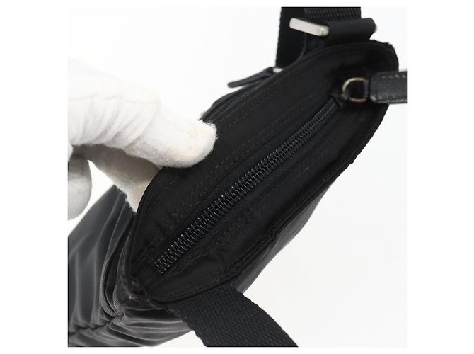 Borsa a Spalla PRADA Nylon Nero Argento Autentica am10762 - vista 6