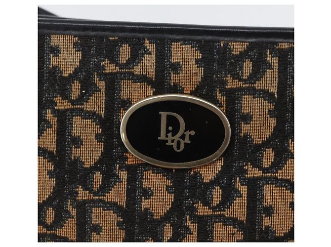 Mini borsa a rullo in tela obliqua Trotter Christian Dior blu Auth fm5122 D'oro Blu navy - vista 17
