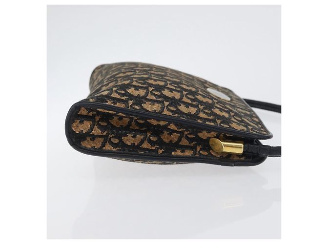 Mini borsa a rullo in tela obliqua Trotter Christian Dior blu Auth fm5122 D'oro Blu navy - vista 3