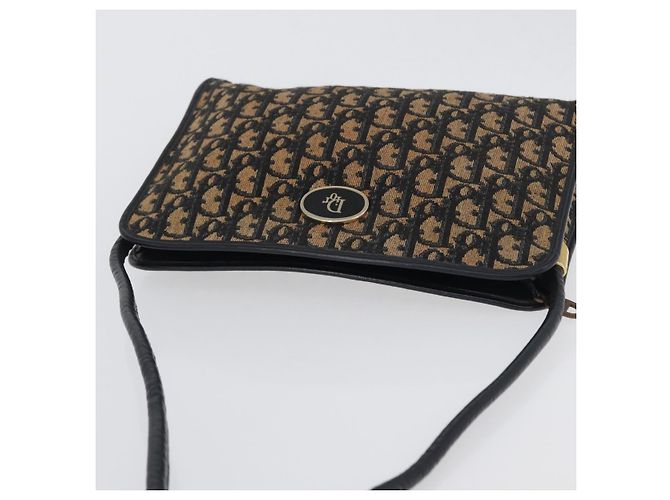 Mini borsa a rullo in tela obliqua Trotter Christian Dior blu Auth fm5122 D'oro Blu navy - vista 6