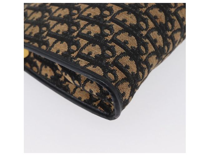 Mini borsa a rullo in tela obliqua Trotter Christian Dior blu Auth fm5122 D'oro Blu navy - vista 9