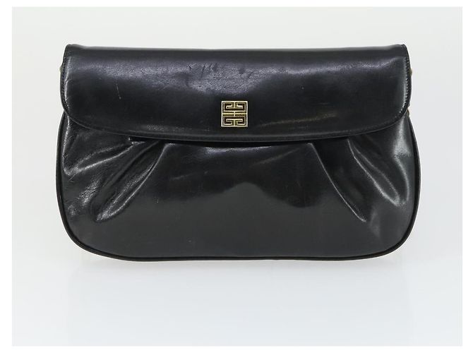 Bolsa de mão GIVENCHY em couro e nylon 2 peças preta Auth bs33378 Preto - vista 10