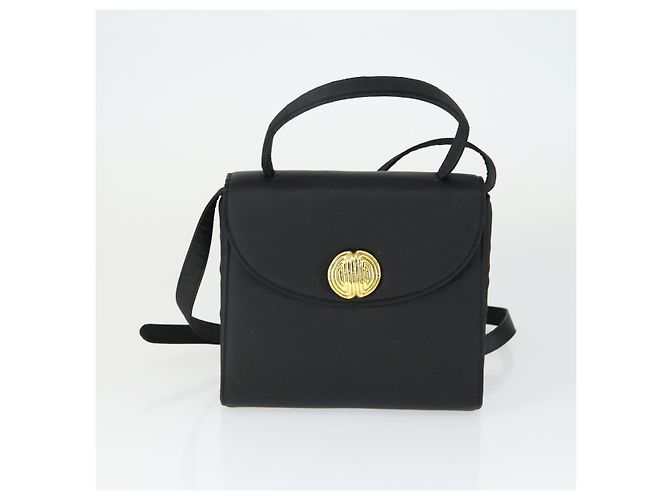 Bolsa de mão GIVENCHY em couro e nylon 2 peças preta Auth bs33378 Preto - vista 2