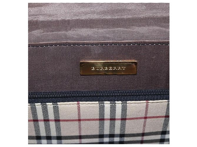 Borsa a mano in pelle nera e argento autentica BURBERRY ep13523 Nero - vista 10