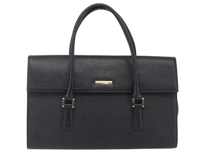 Borsa a mano in pelle nera e argento autentica BURBERRY ep13523 Nero - vista 13