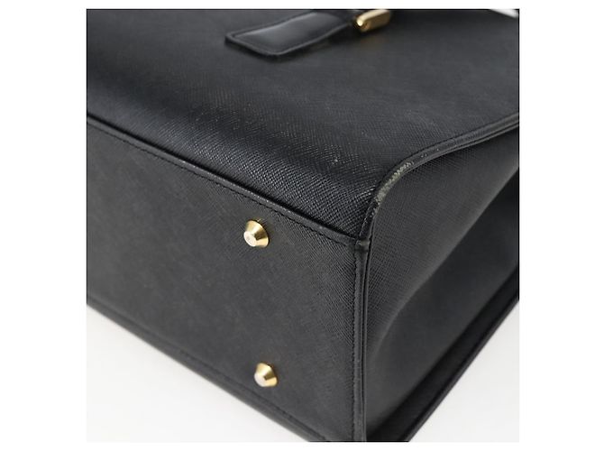 Borsa a mano in pelle nera e argento autentica BURBERRY ep13523 Nero - vista 15