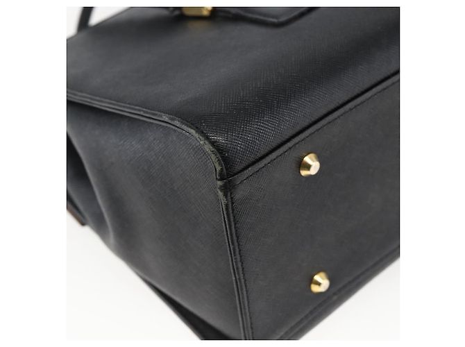 Borsa a mano in pelle nera e argento autentica BURBERRY ep13523 Nero - vista 16