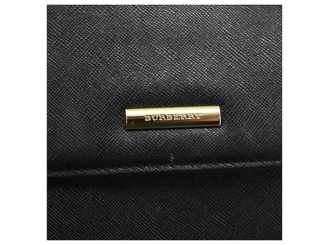 Borsa a mano in pelle nera e argento autentica BURBERRY ep13523 Nero - vista 17