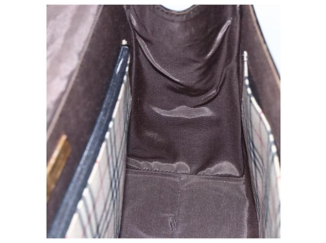 Borsa a mano in pelle nera e argento autentica BURBERRY ep13523 Nero - vista 18