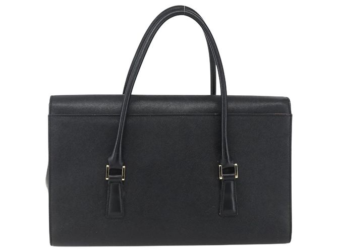 Borsa a mano in pelle nera e argento autentica BURBERRY ep13523 Nero - vista 2