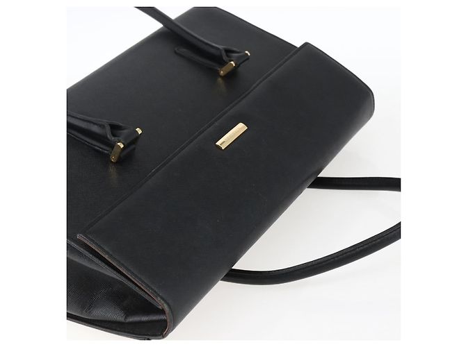 Borsa a mano in pelle nera e argento autentica BURBERRY ep13523 Nero - vista 6