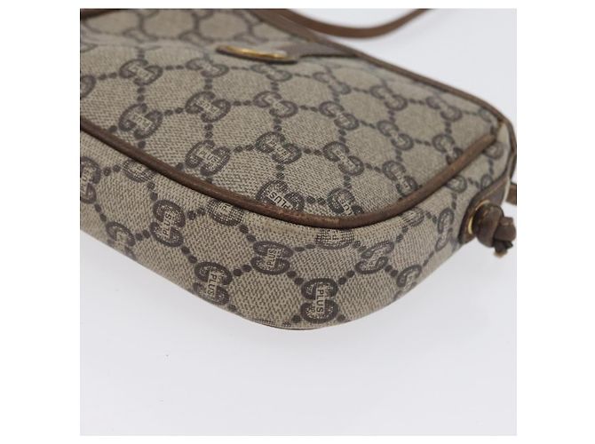 Borsa a Spalla GUCCI GG Plus Supreme PVC Beige Oro Auth bs33461 D'oro - vista 15