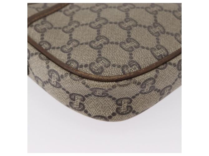 Borsa a Spalla GUCCI GG Plus Supreme PVC Beige Oro Auth bs33461 D'oro - vista 16