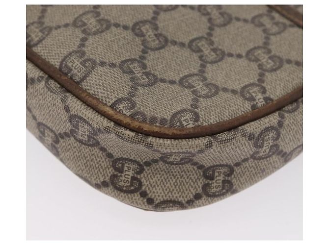 Borsa a Spalla GUCCI GG Plus Supreme PVC Beige Oro Auth bs33461 D'oro - vista 17