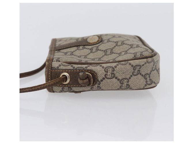 Borsa a Spalla GUCCI GG Plus Supreme PVC Beige Oro Auth bs33461 D'oro - vista 5