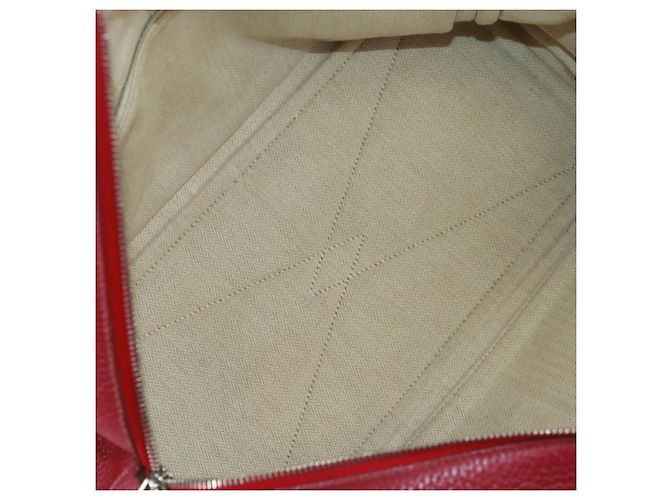 Hermès HERMES Victoria 35 Borsa a Mano Tosca Pelle Taurillon Rossa Argento Auth SK005SM Rosso - vista 10