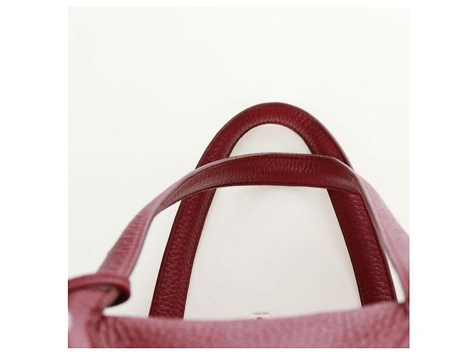 Hermès HERMES Victoria 35 Borsa a Mano Tosca Pelle Taurillon Rossa Argento Auth SK005SM Rosso - vista 14