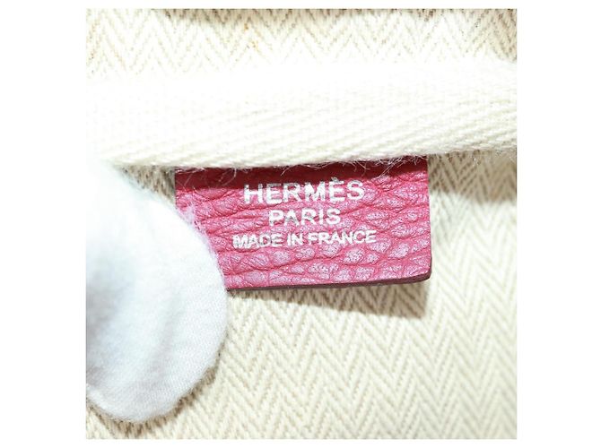 Hermès HERMES Victoria 35 Borsa a Mano Tosca Pelle Taurillon Rossa Argento Auth SK005SM Rosso - vista 19