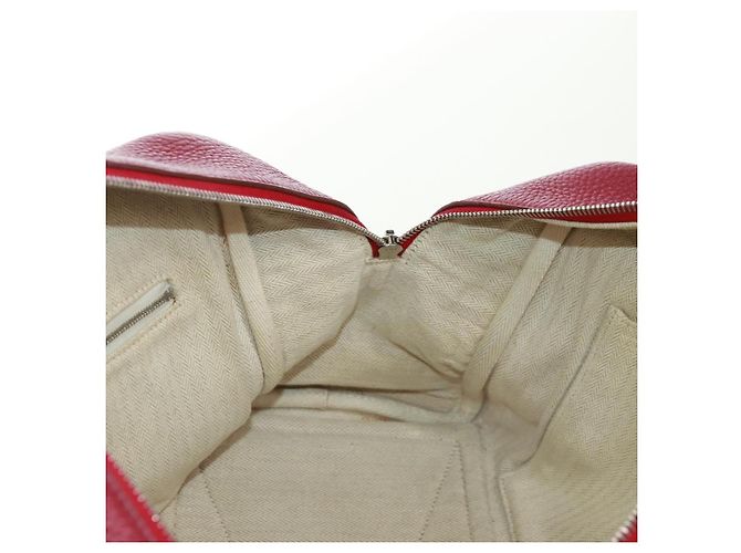 Hermès HERMES Victoria 35 Borsa a Mano Tosca Pelle Taurillon Rossa Argento Auth SK005SM Rosso - vista 20