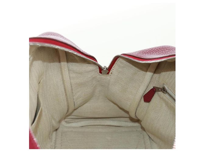 Hermès HERMES Victoria 35 Borsa a Mano Tosca Pelle Taurillon Rossa Argento Auth SK005SM Rosso - vista 21