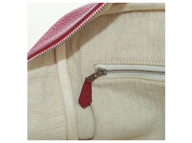 Hermès HERMES Victoria 35 Borsa a Mano Tosca Pelle Taurillon Rossa Argento Auth SK005SM Rosso - vista 22