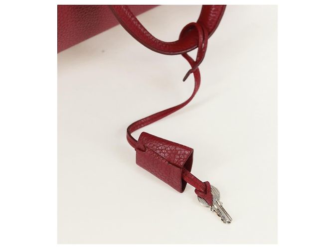 Hermès HERMES Victoria 35 Borsa a Mano Tosca Pelle Taurillon Rossa Argento Auth SK005SM Rosso - vista 9