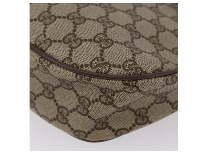 Bolsa Gucci GG Supreme Web Sherry Line em PVC bege e dourado 10 02 056 Auth BA10446 - vista 16