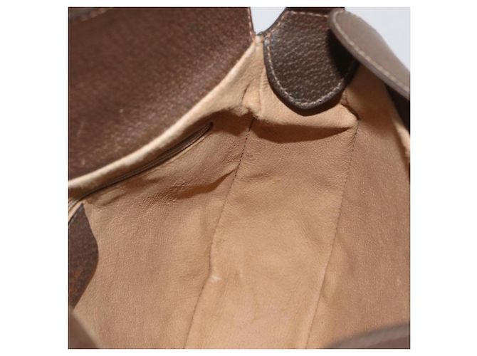 Bolsa Gucci GG Supreme Web Sherry Line em PVC bege e dourado 10 02 056 Auth BA10446 - vista 19