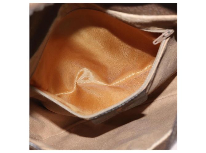 Bolsa Gucci GG Supreme Web Sherry Line em PVC bege e dourado 10 02 056 Auth BA10446 - vista 22