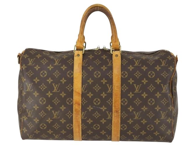LOUIS VUITTON Monogram Keepall Bandouliere 45 Borsa Boston M41418 LV Auth 170629 Monogramma - vista 13