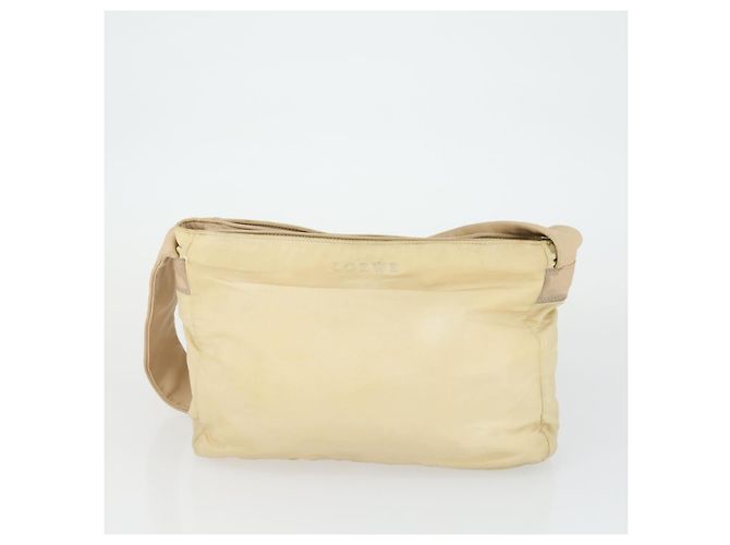 LOEWE Borsa a Mano in Pelle Nylon 2 Set Marrone Bianco Auth bs33357 - vista 10