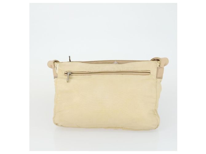 LOEWE Borsa a Mano in Pelle Nylon 2 Set Marrone Bianco Auth bs33357 - vista 11