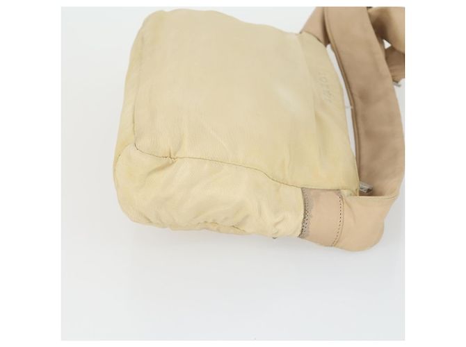 LOEWE Borsa a Mano in Pelle Nylon 2 Set Marrone Bianco Auth bs33357 - vista 12