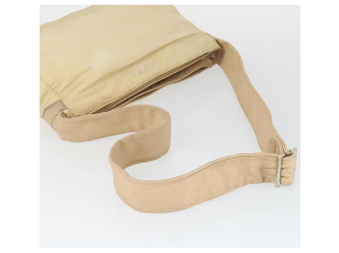 LOEWE Borsa a Mano in Pelle Nylon 2 Set Marrone Bianco Auth bs33357 - vista 13