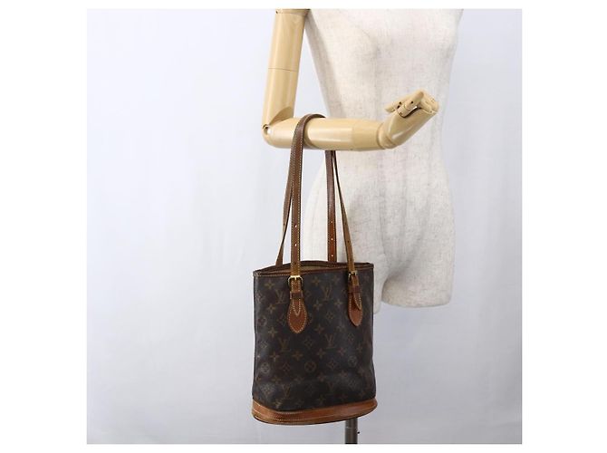 LOUIS VUITTON Borsa a Spalla Monogram Bucket PM M42238 LV Auth fm5105 Monogramma - vista 22