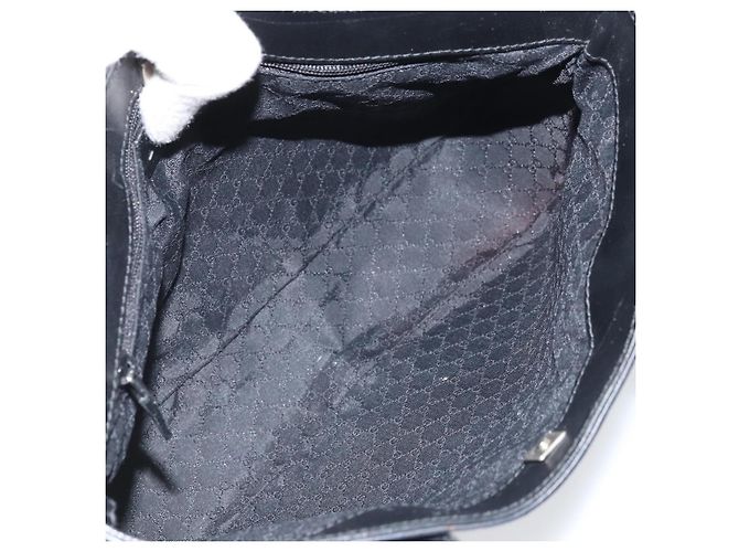 Borsa a mano in pelle GUCCI Sherry outlet Nero Argento 000 0860 Auth am10737 - vista 11