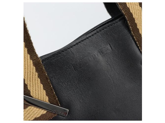 Borsa a mano in pelle GUCCI Sherry outlet Nero Argento 000 0860 Auth am10737 - vista 17