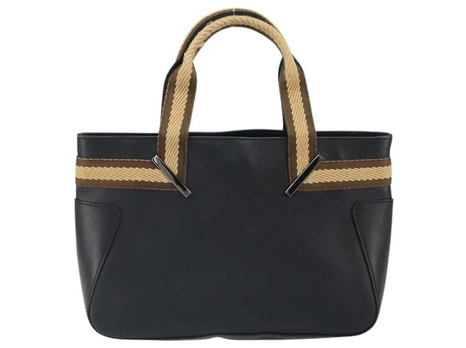 Borsa a mano in pelle GUCCI Sherry outlet Nero Argento 000 0860 Auth am10737 - vista 2