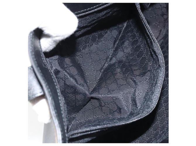 Borsa a mano in pelle GUCCI Sherry outlet Nero Argento 000 0860 Auth am10737 - vista 22