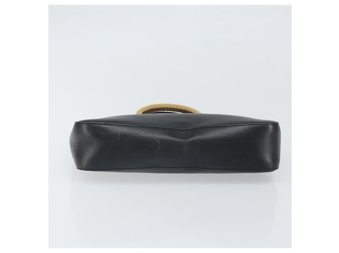 Borsa a mano in pelle GUCCI Sherry outlet Nero Argento 000 0860 Auth am10737 - vista 5