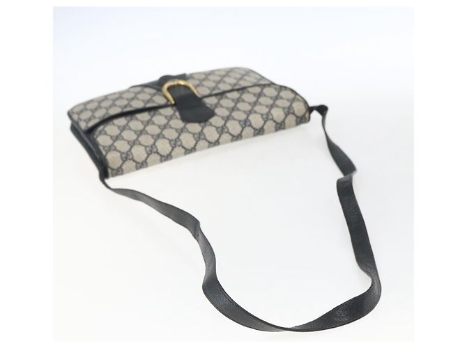 Gucci Borsa a spalla GG Supreme in PVC Blu Navy Oro Auth 173579 D'oro - vista 7