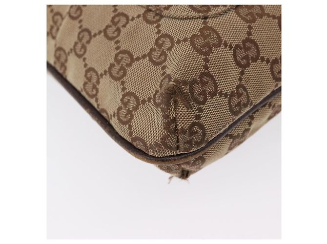 Borsa a Spalla GG Canvas Gucci Beige Argento 122793 Auth 172173 - vista 14