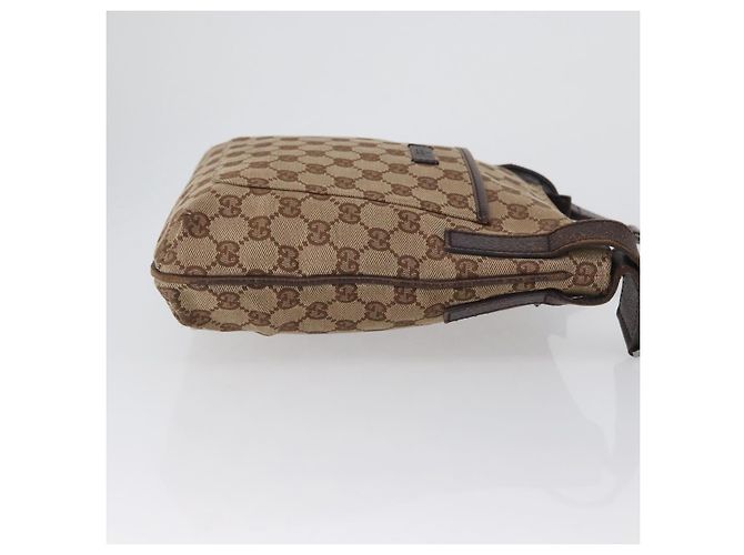 Borsa a Spalla GG Canvas Gucci Beige Argento 122793 Auth 172173 - vista 3