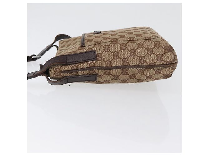 Borsa a Spalla GG Canvas Gucci Beige Argento 122793 Auth 172173 - vista 4